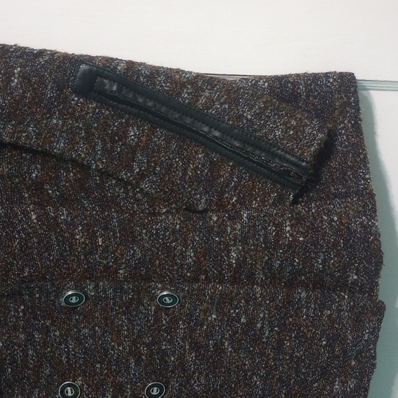 ST JOHN Collection Boucle Tweed Leather Trim Double- Breasted Blazer Jacket - Picture 5 of 16